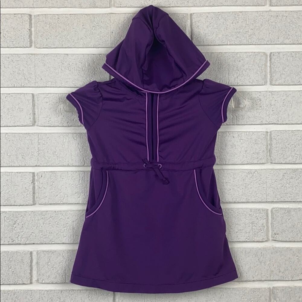 REI Infant Girls Purple Hooded Dress Size 12 Months